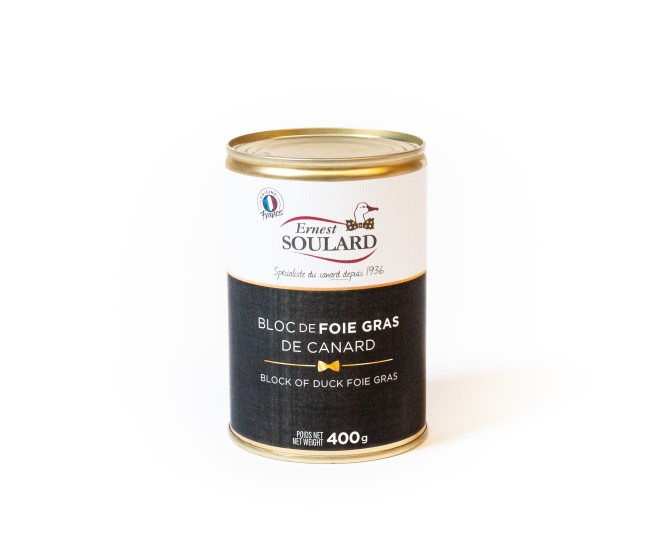 Bloc de foie gras de canard mi-cuit 30 % morceaux  400g