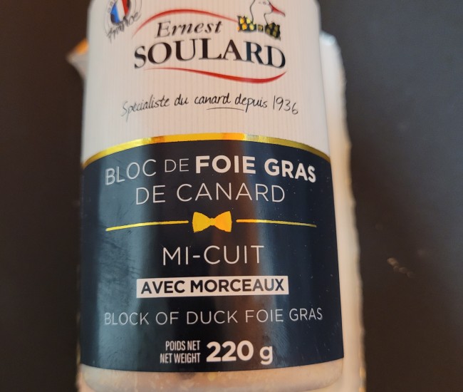 Bloc de foie gras de canard - barquette de 220g