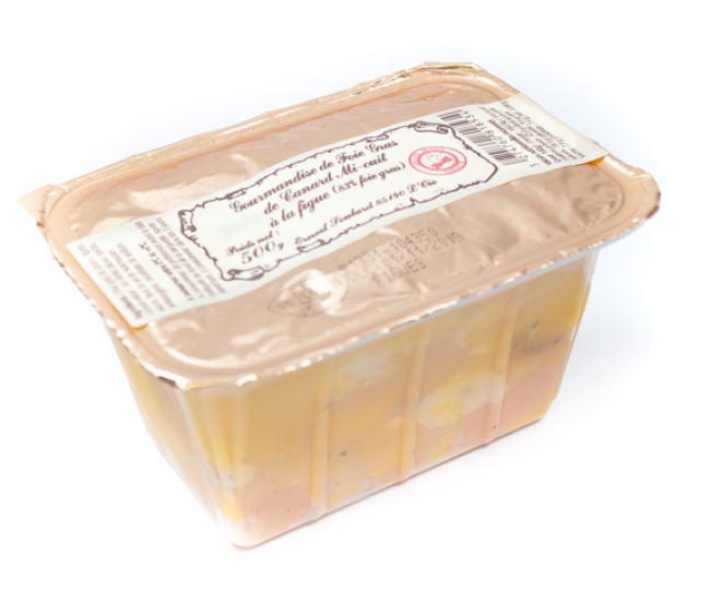 Gourmandise de foie gras de canard à la figue mi-cuit - 500g
