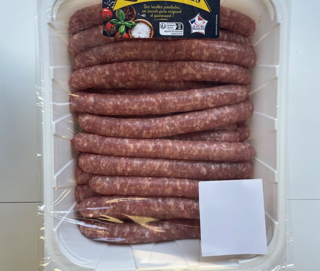 Chipolatas natures 90g x 33