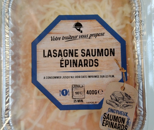 Lasagne saumon épinards - 400g