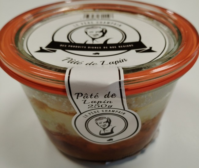 Pâté de lapin campagnard au Montlouis - 250g